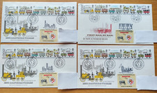 4 FDC 24 May 1980 Rainhill Trials Liverpool & 11 Nov 1980 First Mail By Rail
