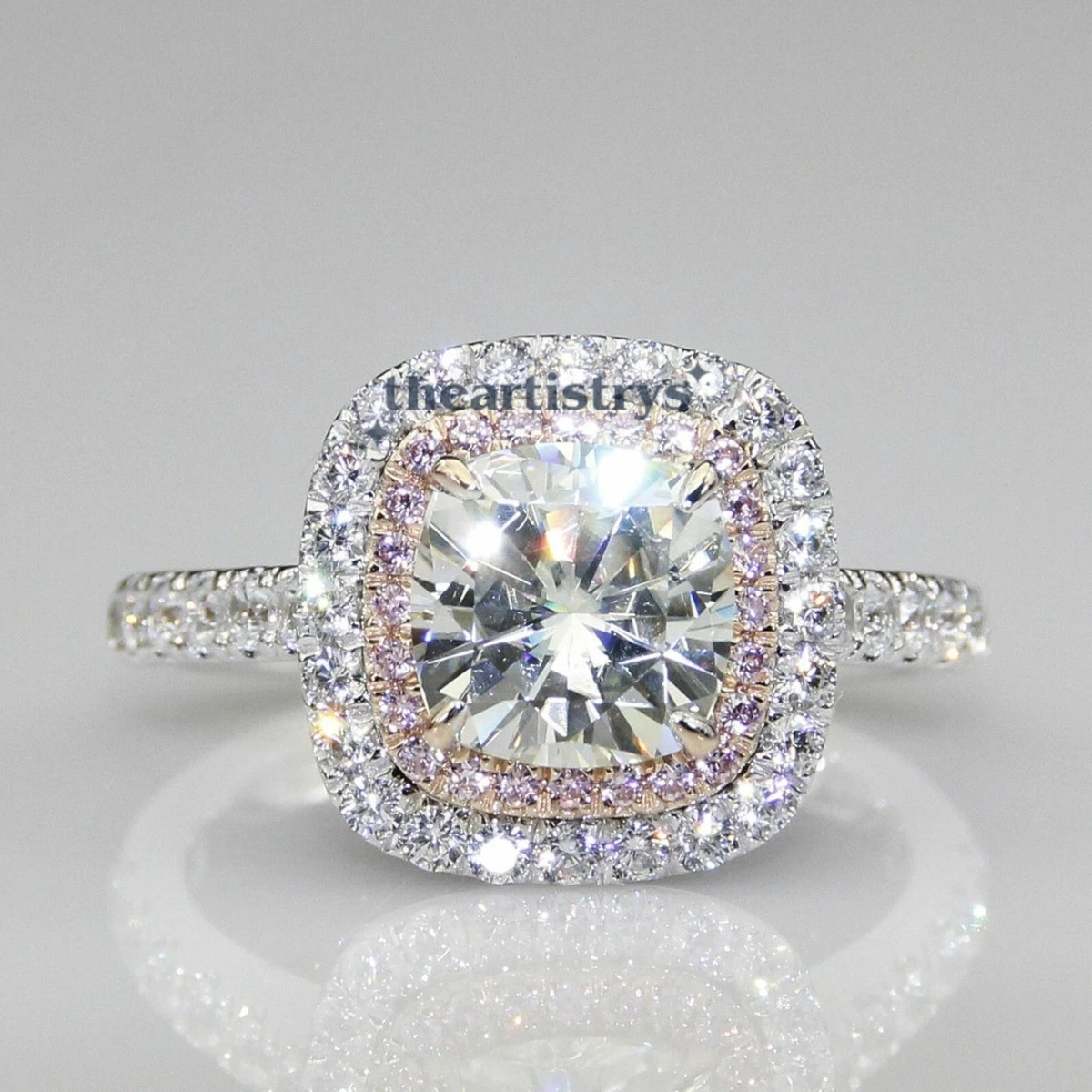 Moissanite Engagement Ring 8 Ring Engagement Rings for sale  1.25CTW VVSD white gold filled moissanite ring. Size 6 main image 0