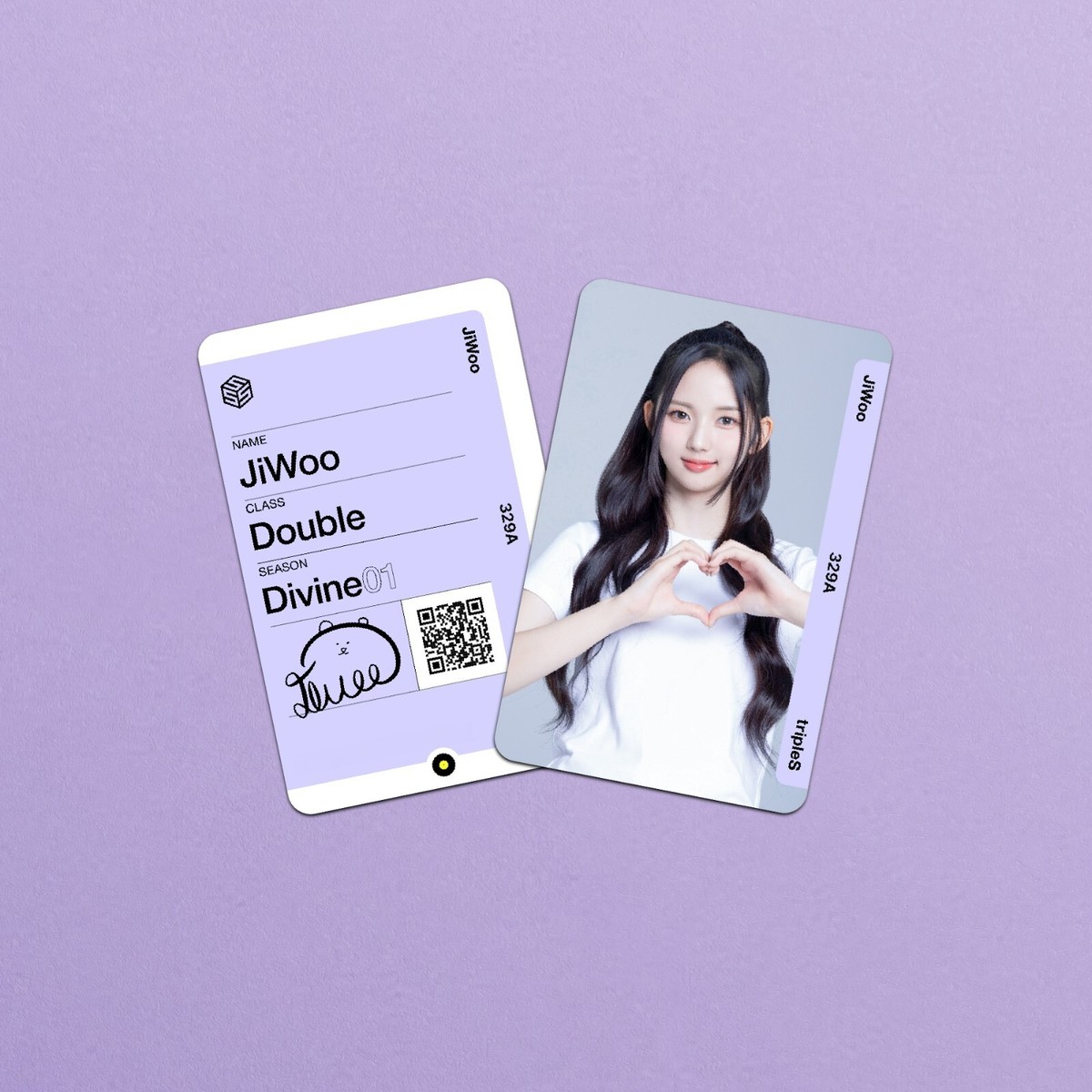 tripleS S3 JiWoo REPLICA objekt Divine01 300s Fanmade Photocards