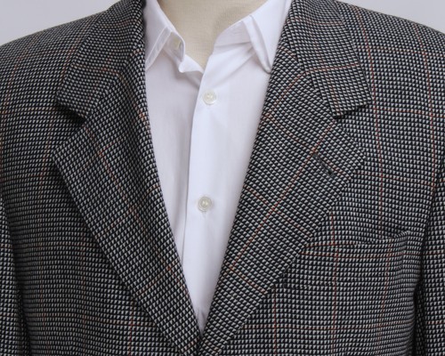 Mens HUGO BOSS ing Loro Piana Vintage Artemis Wool Cashmere Plaid Gray Blazer 48 - Picture 6 of 23