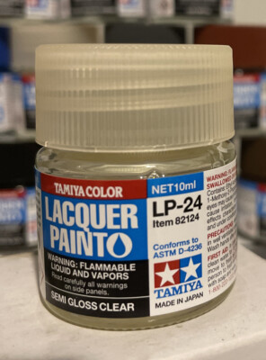 Tamiya LP-24 Semi Gloss Clear Lacquer Paint (10ml) [TAM82124]