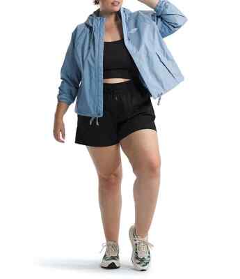 The North Face Women's Plus Size Shorts Aphrodite Motion Activewear Shorts Black