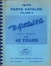 WoW! *Rare* D. Gottlieb & Co. Parts Catalog (1970) / Many Illustrations! *Rare*