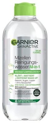   Garnier Mizellen Reinigungswasser All-In-One Mischaut Gesicht x 400ml  
