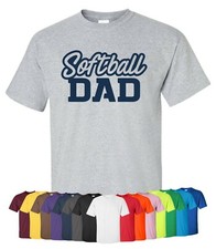Personalized "Softball Dad" T-Shirt Size S-4XL parent team father girls custom