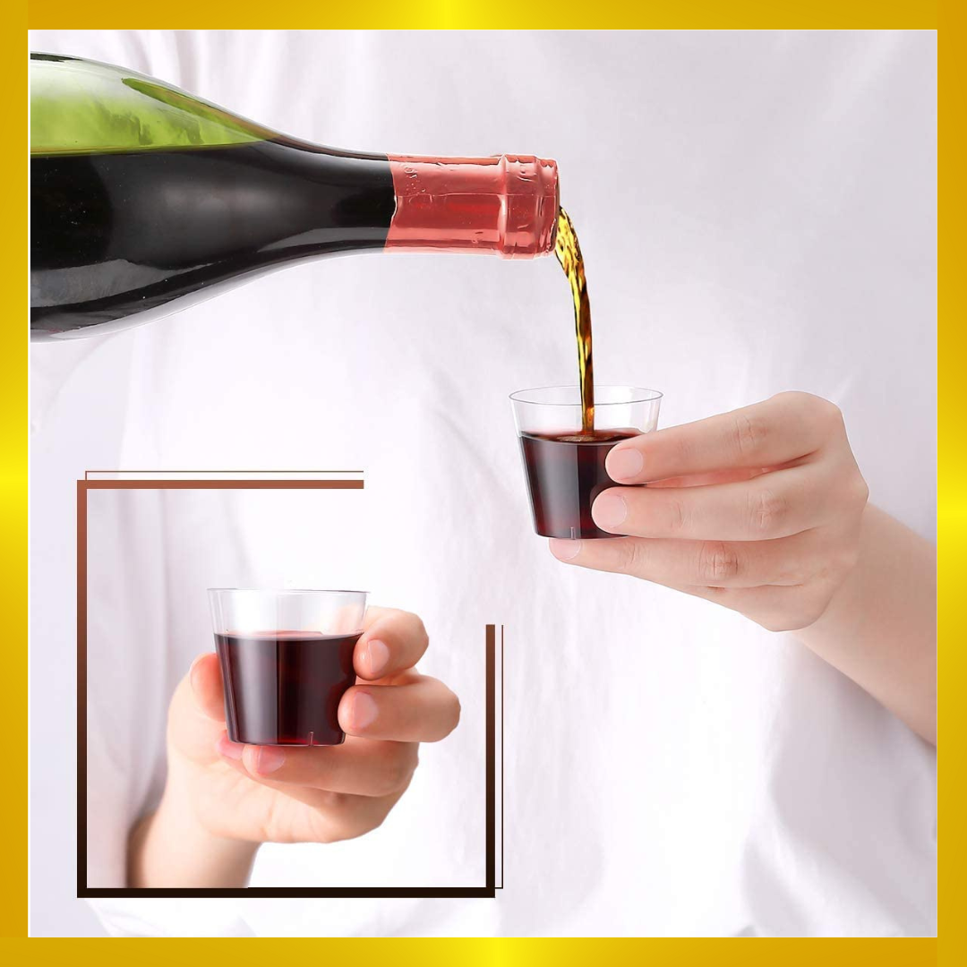 100 Vasos De Plástico Transparente Desechables – Jelly Shots, Chupitos, Postres – Fiesta Reutilizables