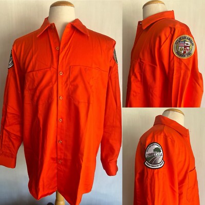 CITY OF LOS ANGELES ''Urban Forestry Division'' Employee L/S RED KAP Shirt Large