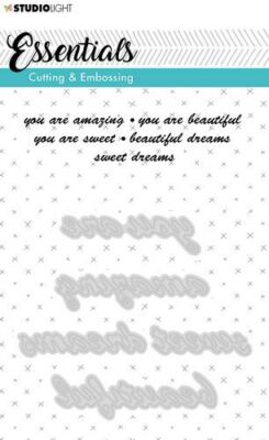 StudioLight Essentials Stanzschablone you are amazing - sweet beautiful dreams
