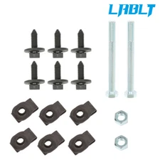 LABLT Front Leaf Spring Bracket Mounting Eye Bolts J-Clips For 1967-1981 Camaro
