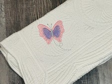 Baby Gift Crib Quilt For Nursery - Butterfly- 36  x45  
