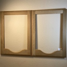 Oak Cabinet Glass Door Frame, size 27.1875" x 19.75 x .75", unfinished 2ea
