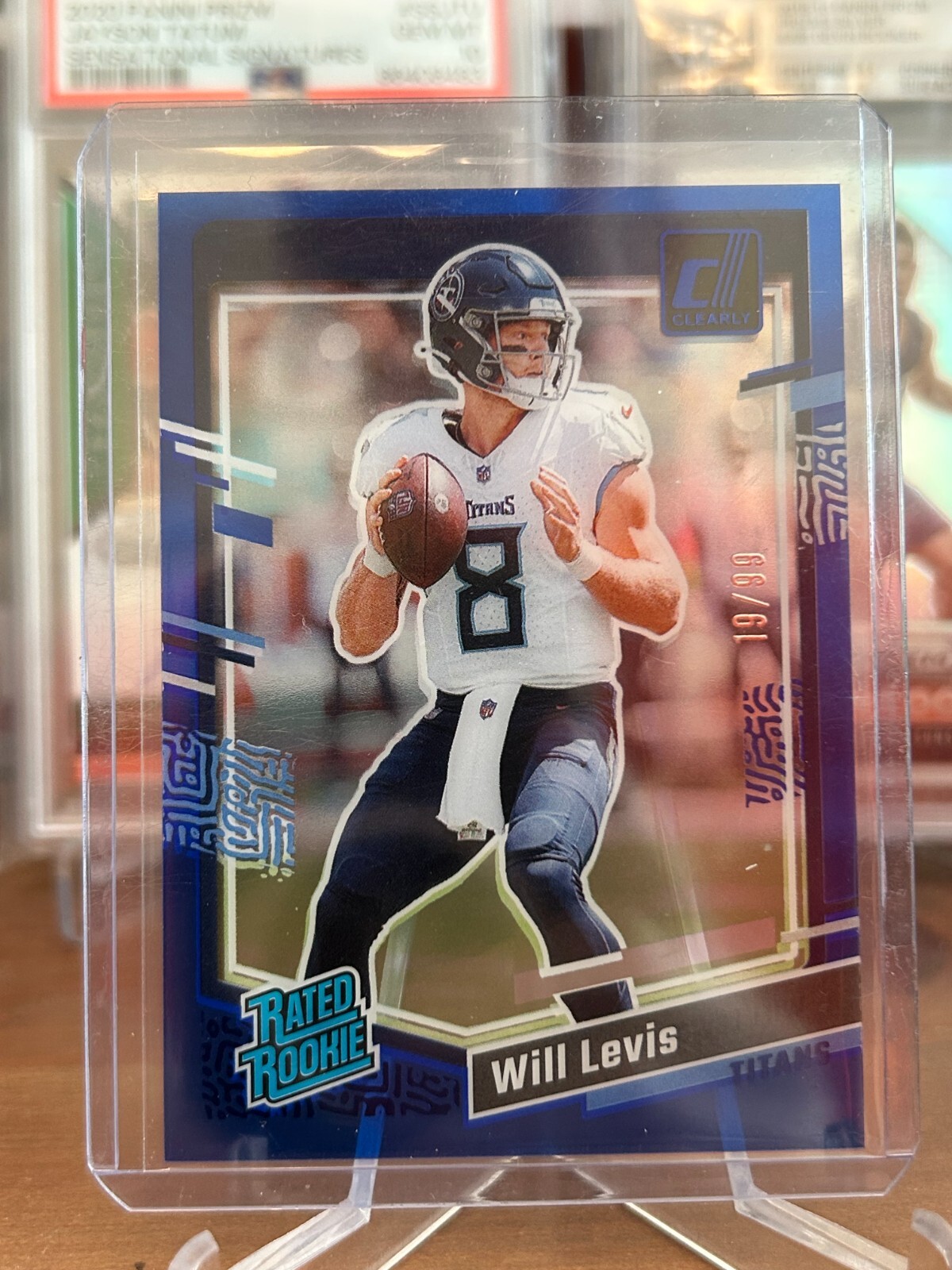 2023 Clearly Donruss Blue #94 Will Levis RR /99 Tennessee Titans