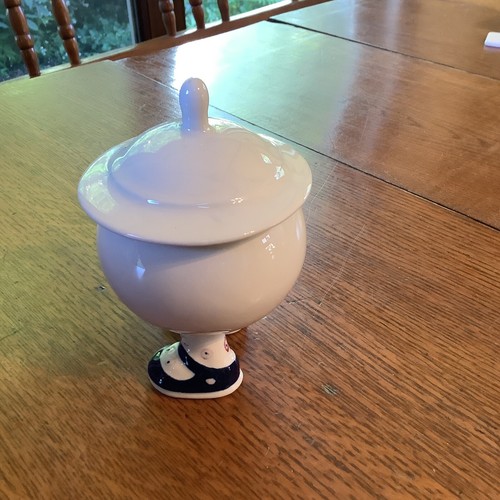 Vintage Carlton Walking Ware Sugar Bowl & Lid 1970s Brown Mary Janes England - Picture 4 of 11