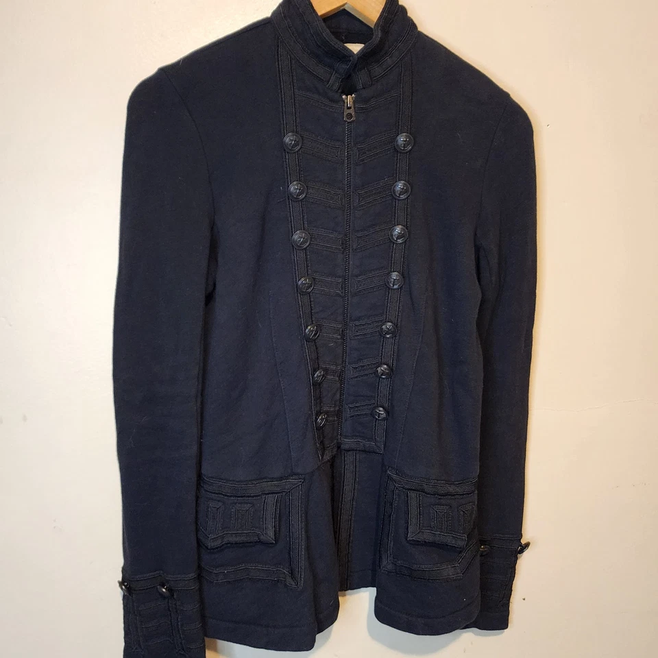 Chaqueta Blazer Ralph Lauren Denim Supply Peplum Grande Militar Y2K Negra De Colección Foto 3 de 4