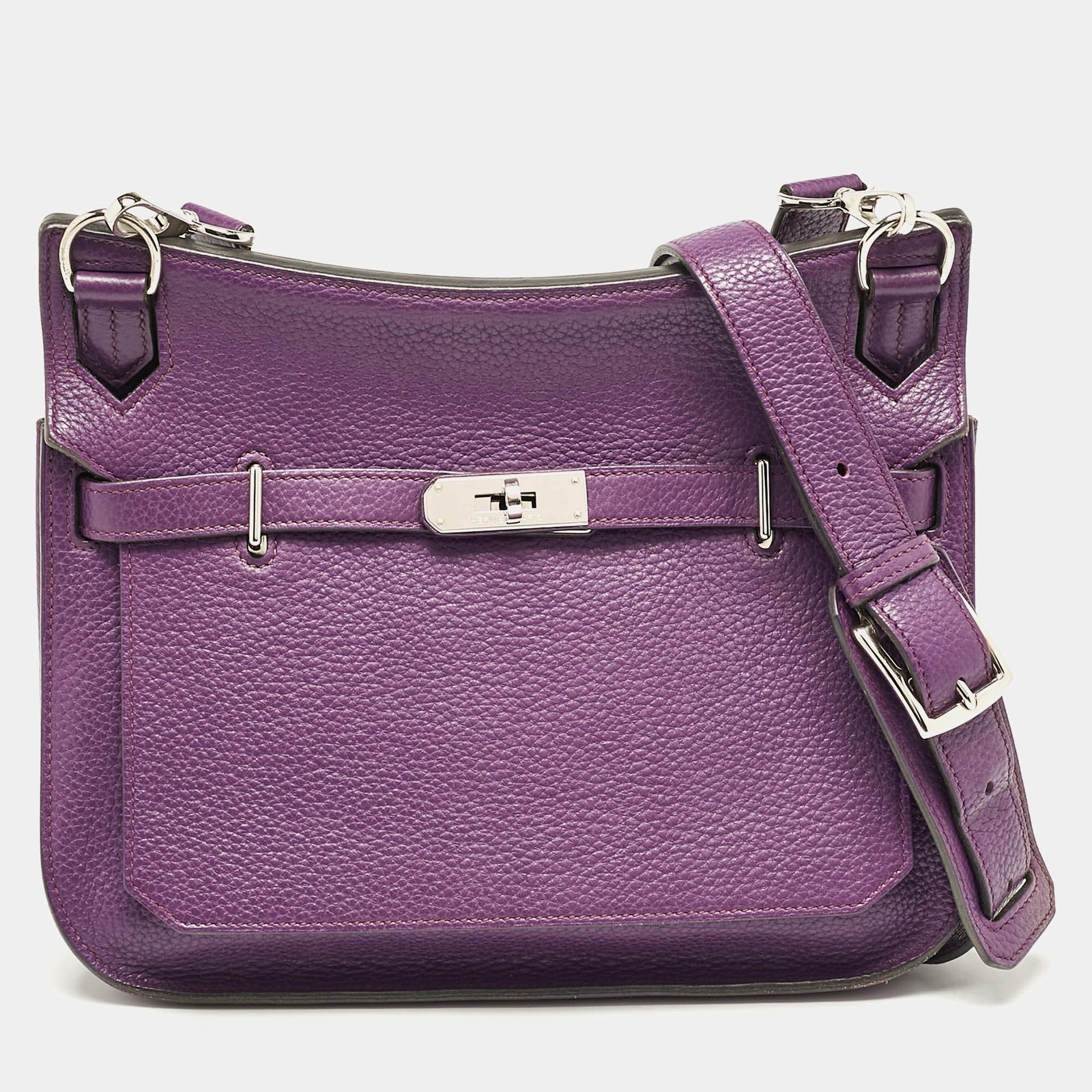 Hermes Ultraviolet Togo Leather Palladium Finish Jypsiere 28 Bag