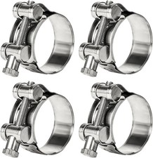 T-Bolt Hose Clamps 304 Stainless Steel 26-28mm 4-Pack - Heavy Duty Adjustab...