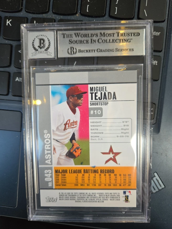 2008 Topps Co-Signers #43 Miguel Tejada - Image 2 of 2