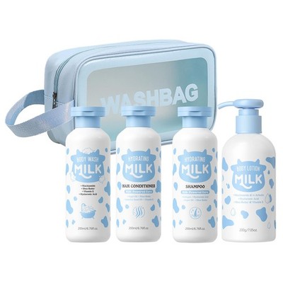 Milk Skincare Set 5-in-1 for Kids & Teens Girls 8-12, Gentle Milk Extract Bat...