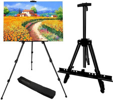 Easel Stand for Sign and Painting: Art Portable Adjustable Metal Tripod Easels f