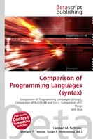 Lambert M. Surhone (U. A.) | Comparison Of Programming Languages (Syntax) | Buch