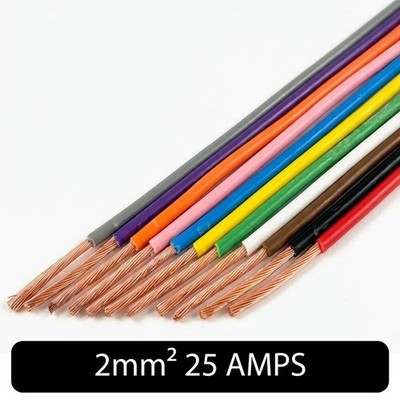 25 AMP 2,0 mm² Einzeladrig Kupferlitze 12 V 24 V dünnwandig