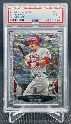 2013 Bowman Mike Trout Silver Ice #121 Mint 9