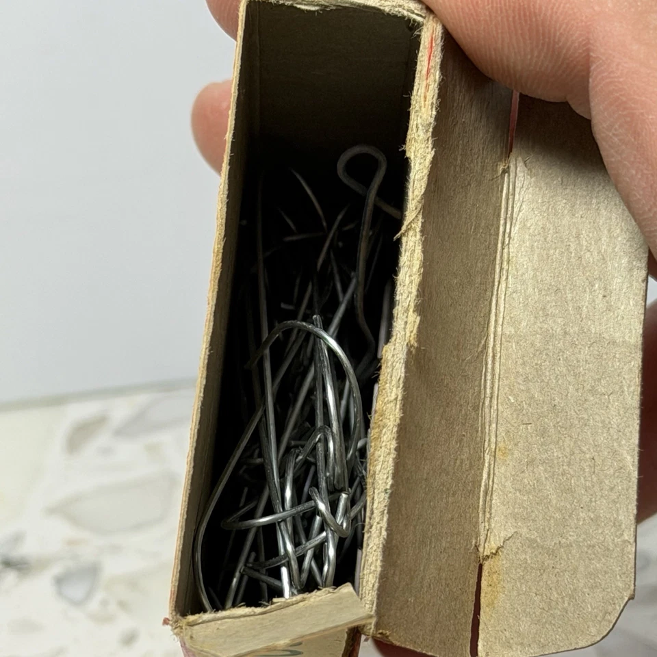 De colección 1959 Doble Glo Adorno Perchas Caja Papel Novedad Mfg Stamford CT Foto 4 de 4