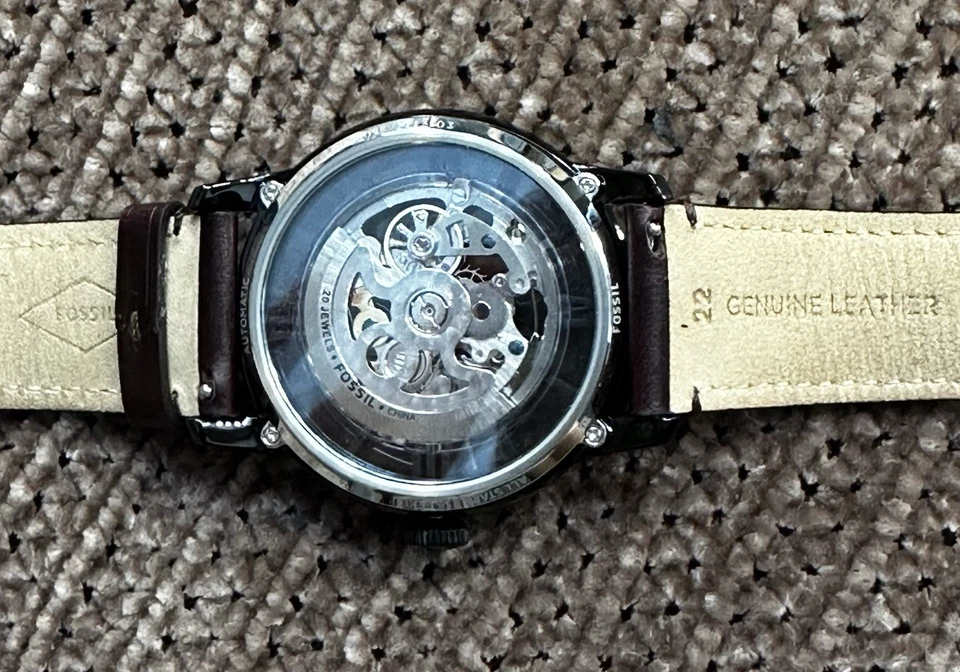 Fossil Men's Automatic Brown Leather Analog Watch.Mechanical & Automatic.ME-3098 - Image 3 of 4