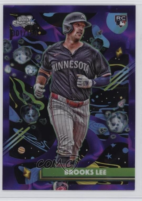 2025 Topps Cosmic Chrome Purple Nebula Refractor 1/150 Brooks Lee #129 0hw6