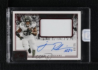 2020 Panini One Red 3/25 James Robinson #28 RPA Rookie Patch Auto RC 1d59