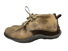 Cushe Surf Slipper Chukka Shoes Mens 8 Leather Lace Up Lightweight Brown Boots