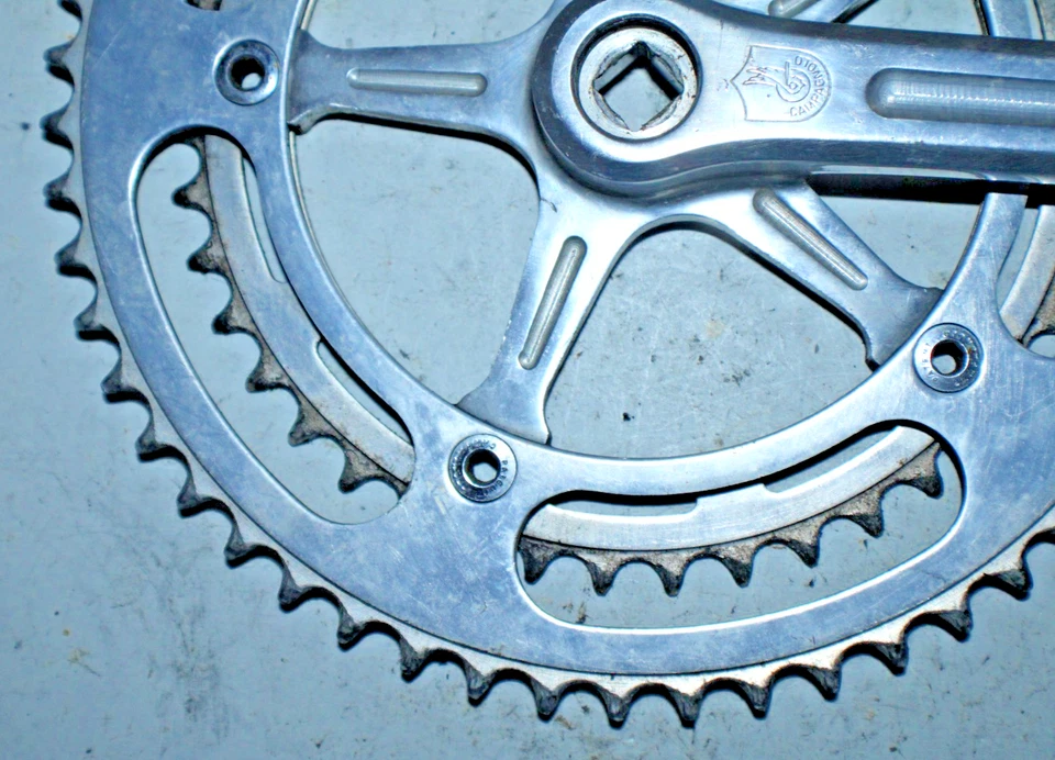 Brazo de manivela Campagnolo Strada Driveside BCD144 54/43t 170 mm ISO plateado ¡Envío a EE. UU.! Foto 4 de 4