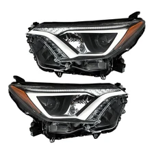 LABLT Projector Headlight For Toyota Rav4 SE LE XLE 2016 2017 2018 Pair Halogen