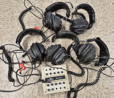 Lot of Vintage Califone 3068AV Headphones & 1210AV-PS Stereo Untested Switchable