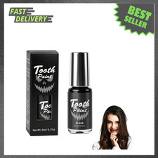 Black Tooth Paint, Temporary Halloween Cosplay Teeth Makeup, Non-Toxic, Face