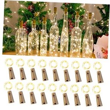 Etinga Wine Bottle Lights with Cork, 20 LEDs, 6.6 Ft, Fairy 18 Pack Warm White