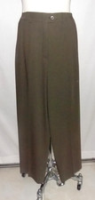 ESCADA Trouser Pants Virgin Wool Pleated Front Wide Leg Mocha Brown 36 EUR/6 US