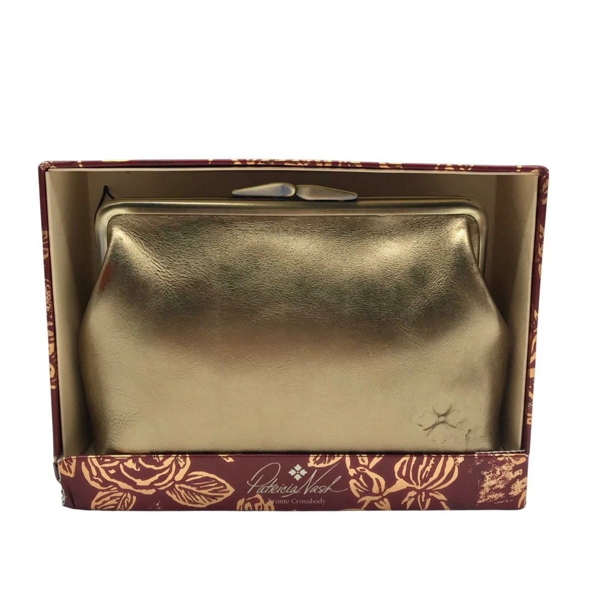 Patricia Nash Alencon backpack in a gold metallic finish Metallic Purse EUC RARE Patricia Nash Leather Exterior Backpack Bags & Handbags for  main image 4