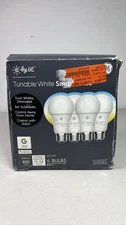 GE Cync Tunable White Smart LED A19 Light Bulbs 4-Pack 800 Lumens
