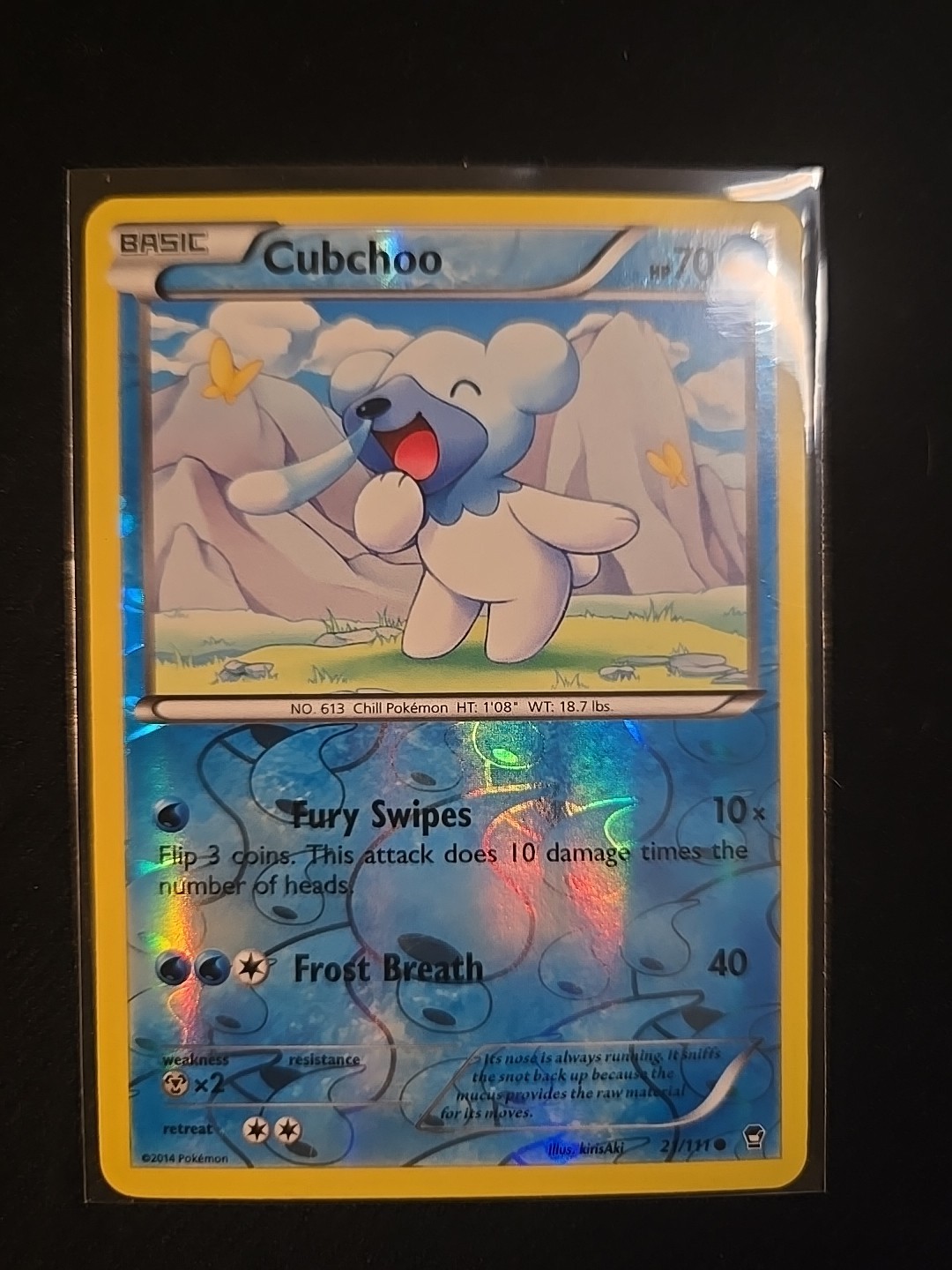 Pokemon Cubchoo 21/111 XY - Furious Fists Reverse Holo