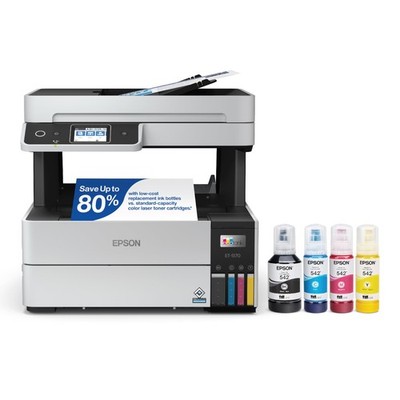 Wireless Color All-in One Printer Scanner Copier Fax ET-5170 White Epson EcoTank