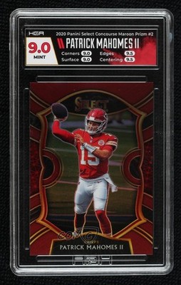 2020 Select Concourse Maroon Prizm 107/149 Patrick Mahomes II #2 HGA 9 MINT 0e3p