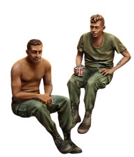 1/35 WW2 US Military Soldiers RESIN FIGURE MODEL KIT Unassembled Unpainted NEW