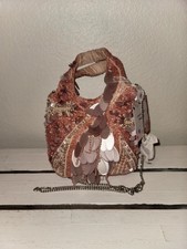 Viral Rare Made In India Bag Pink Beads & Pearls Handle/Over Should Metal Strap