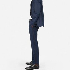 new 38x36 dress pant Extra Slim Navy Dobby Wool Blend Tuxedo Pant Satin Navy Tux