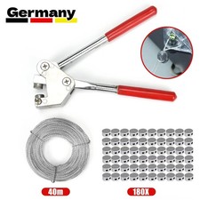 Plombenzange Bleiplombenzange Stahl 40M Plombendr&auml;hte & 180 Plomben Set f&uuml;r Blei