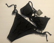 Black Bikini 2 Piece Swimsuit Women  s Sz L Swimwear EB1D24