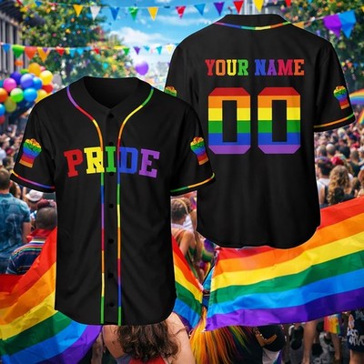 Personalized LGBT Pride Month Proud And Loud Be Yourself Baseball Jersey Shirt