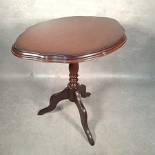 Mahogany Lamp Table Solid Wood Tripod Base Side Occasional Table Welsh Made