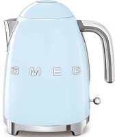 Smeg KLF03PBEU Wasserkocher 1,7 L Edelstahl Blau 2400 W 360° Filter-Sockel